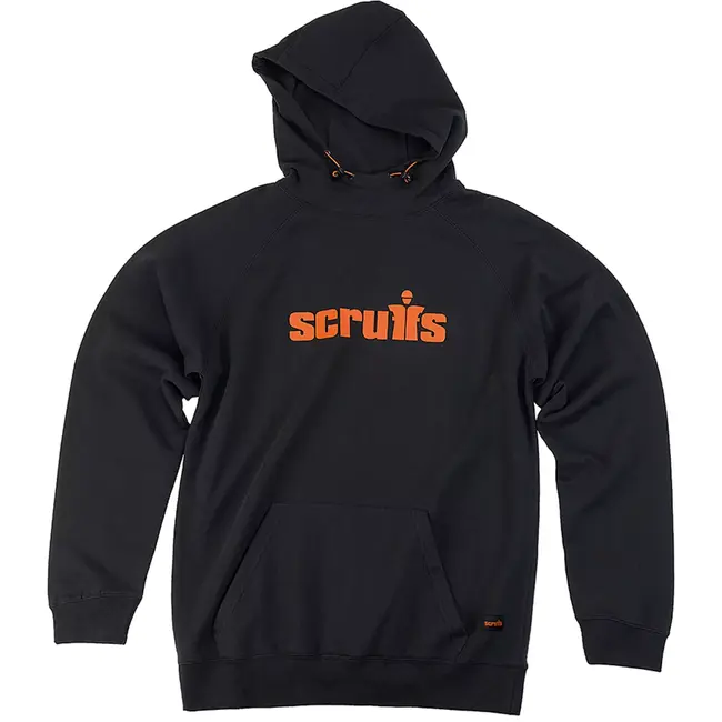 Scruffs Werktrui met capuchon - katoen/polyester 80/20, 320 g/m2 - warmtehoudend - maat XXXL - zwart - koude omgevingen