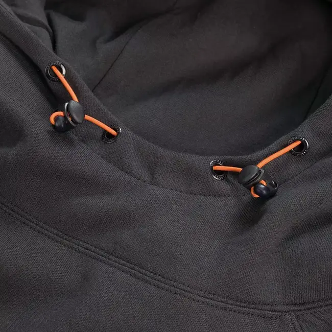 Scruffs Capuchontrui - katoen/polyester 320 g/m2 - warm geborsteld, kangoeroezak - maat L - zwart - koude werkomstandigheden