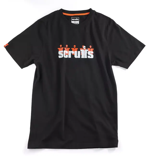 Scruffs werk t-shirt duurzaam katoen 180 g/m2 - ademend, langer model tegen opkruipen - maat XXL - met opdruk