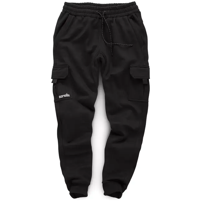 Scruffs joggingbroek nauwsluitend XXL - polyester-katoen 320 g/m2 - zwart - ademend met elastische taille - werk en vrije tijd