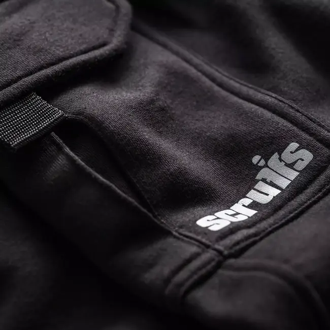 Scruffs Joggingbroek slanke pasvorm - polyester-katoen 320 g/m2 - elastische tailleband - XL - zwart - werk en vrije tijd