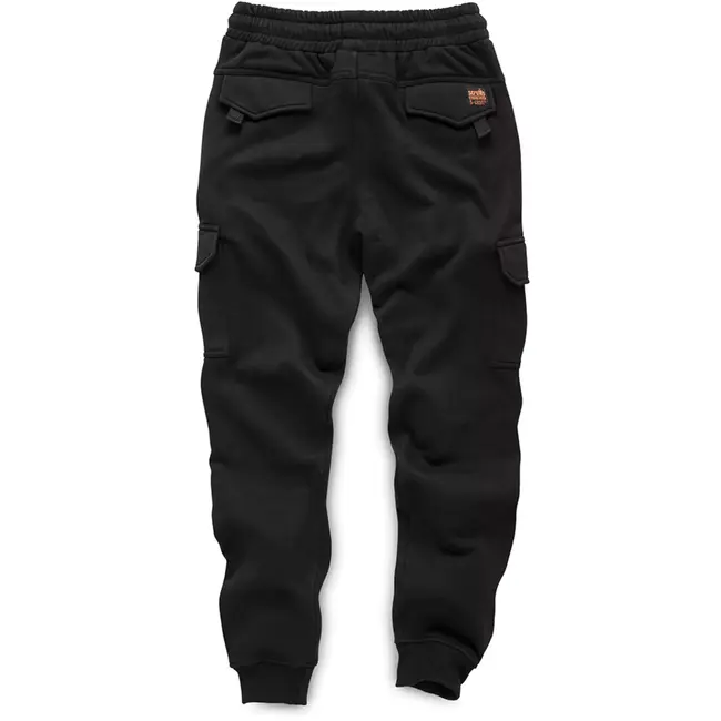 Scruffs Joggingbroek slanke pasvorm - polyester-katoen 320 g/m2 - elastische tailleband - XL - zwart - werk en vrije tijd