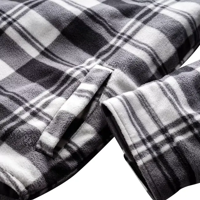 Scruffs Werkoverhemd - polyester fleece - gewatteerd geruit - maat XS - zwart/wit - warm en sneldrogend voor buitenwerk