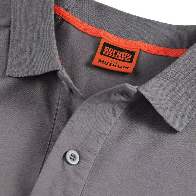 Scruffs Technisch poloshirt - katoen, gerecycled polyester en elastaan - ademend en sneldrogend - maat XL - grafiet - werk