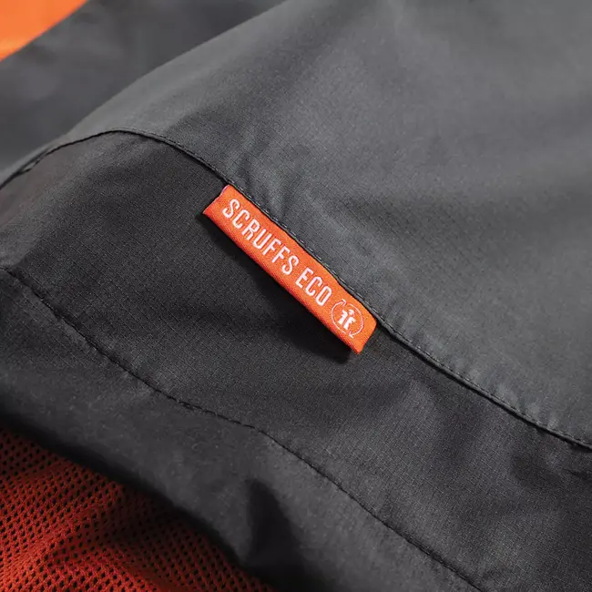 Scruffs werkjas van gerecycled scheurvast polyester - waterdicht en ademend - maat XL - grafiet/zwart - bouw en buitenwerk