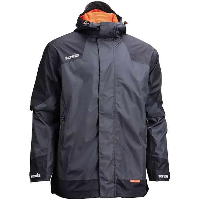 Scruffs werkjas van gerecycled scheurvast polyester - waterdicht en ademend - maat XL - grafiet/zwart - bouw en buitenwerk