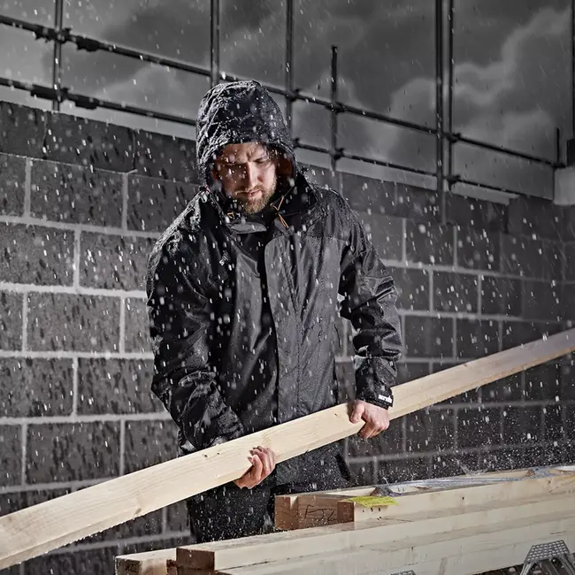 Scruffs werkjas van gerecycled scheurvast polyester - waterdicht en ademend - maat XL - grafiet/zwart - bouw en buitenwerk