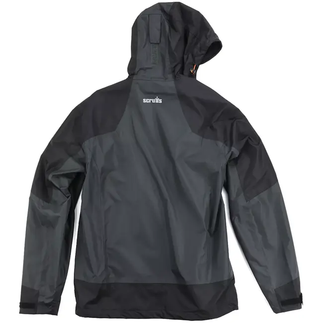 Scruffs werkjas - gerecycled polyester, polyurethaanlaag - waterdicht en ademend - maat S - grafiet/zwart - voor buitenwerk