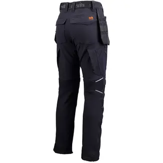 Scruffs holsterwerkbroek - gerecycled scheurvast nylon - kniebeschermerzakken - maat 50 normaal - zwart - bouw en klus