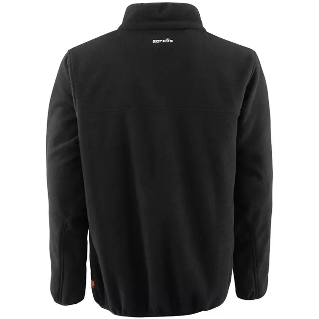 Scruffs werkfleecejas - gerecycled polyester - waterafstotend, sneldrogend en duurzaam - maat XS - zwart - buitenwerk