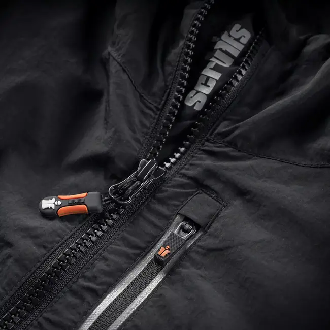 Scruffs Werkjas anorak - gerecycled nylon - lichtgewicht, waterafstotend en ademend - maat S - zwart - voor buitenwerk