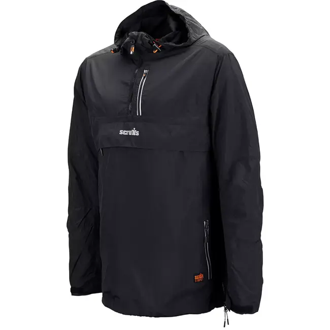 Scruffs Werkjas anorak - gerecycled nylon - lichtgewicht, waterafstotend en ademend - maat S - zwart - voor buitenwerk