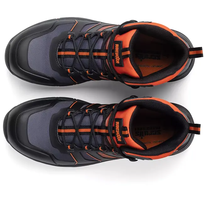 Scruffs Veiligheidslaarzen - waterafstotend materiaal - antislip, hittebestendige zool - maat 46 - zwart/oranje - bouw