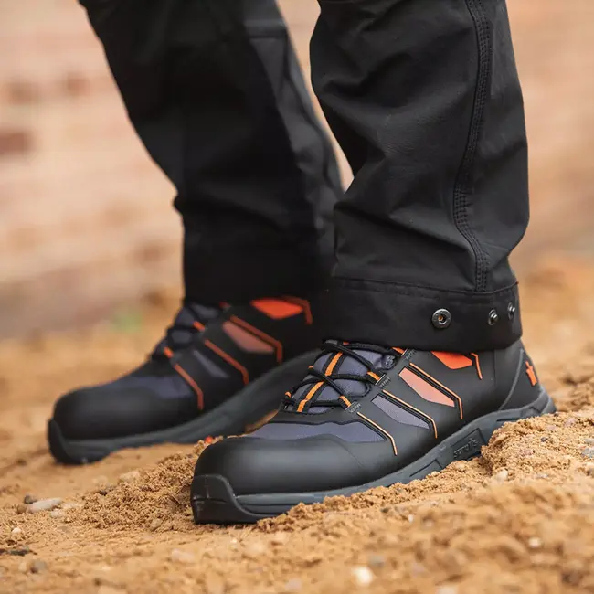 Scruffs veiligheidslaarzen - synthetisch materiaal - maat 44 - zwart/oranje - antislip en antistatisch - voor buitenwerk