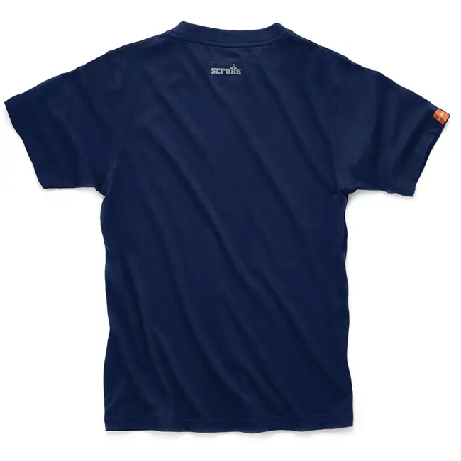 Scruffs Werkshirt - 100% katoen 180 g/m2 - ademend, duurzaam, langer - maat XXXL - marineblauw - voor bedrukking of borduren