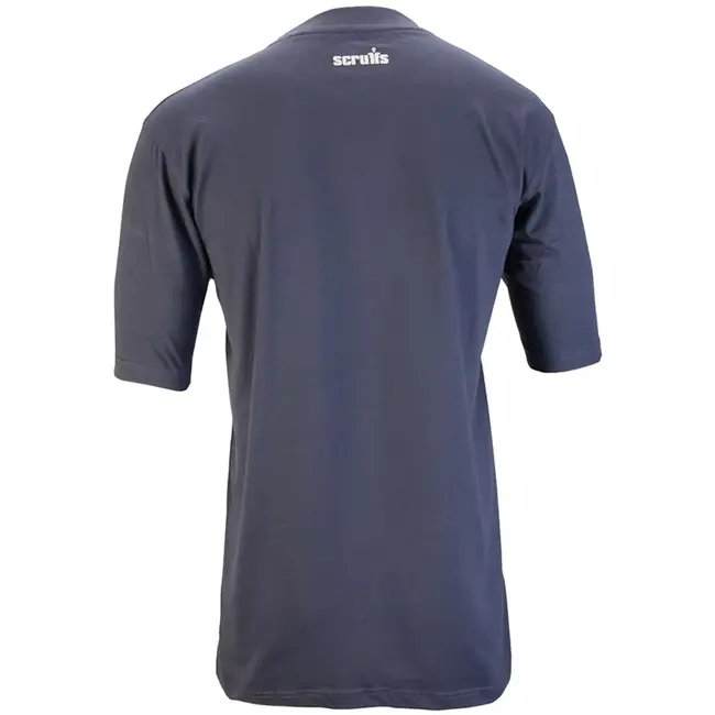 Scruffs Werkkleding T-shirt - 100 procent katoen 180 g/m2 - ademend en nauwsluitend - maat XXL - marineblauw - bedrukking