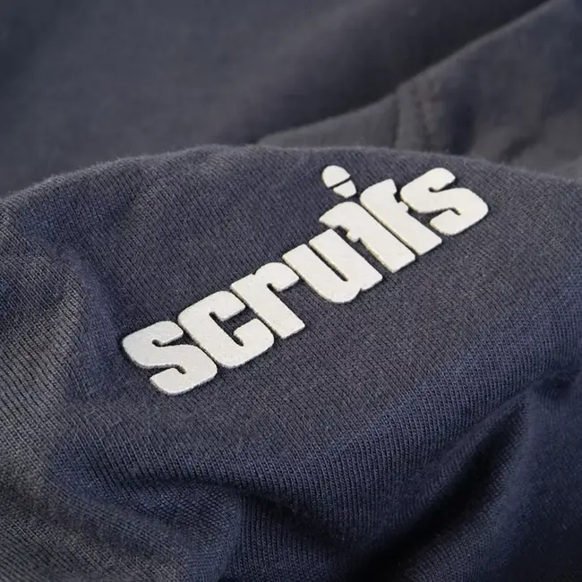 Scruffs Werkshirt katoen ademend en duurzaam maat XS marineblauw 180 g/m2 vrije borstzone voor logo-opdruk nauwsluitend model