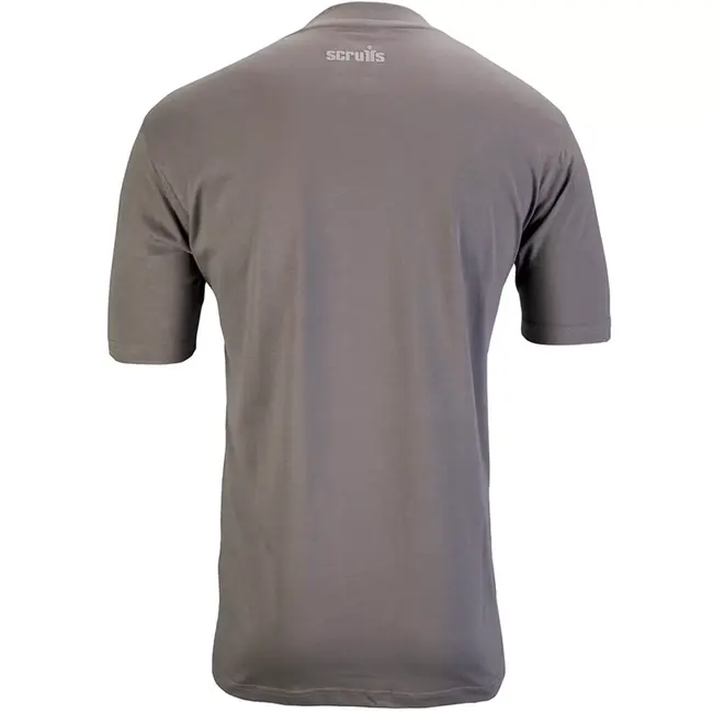 Scruffs Werk T-shirt - 100% katoen 180 g/m2 - ademend en duurzaam - maat S - grijs - geschikt voor logo-opdruk