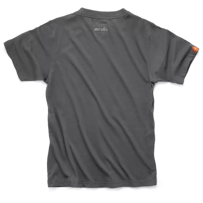 Scruffs Werk T-shirt - 100% katoen 180 g/m2 - ademend en duurzaam - maat S - grijs - geschikt voor logo-opdruk