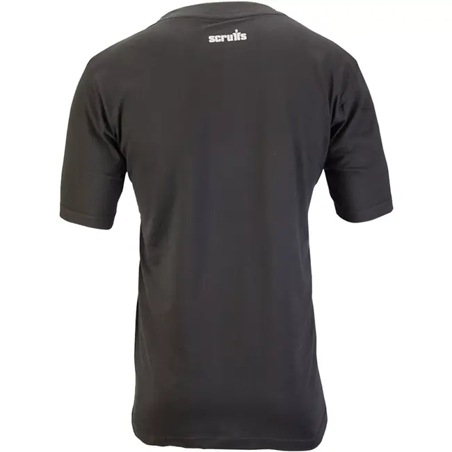 Scruffs werkshirt 100% katoen - ademend, duurzaam - maat XXXL - zwart - 180 g/m2 - voor logo opdruk en borduren - werkkleding