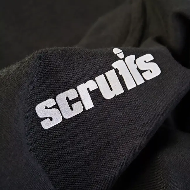 Scruffs werkshirt 100% katoen - ademend, duurzaam - maat XXXL - zwart - 180 g/m2 - voor logo opdruk en borduren - werkkleding