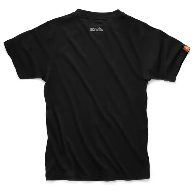 Scruffs werkshirt 100% katoen - ademend, duurzaam - maat XXXL - zwart - 180 g/m2 - voor logo opdruk en borduren - werkkleding