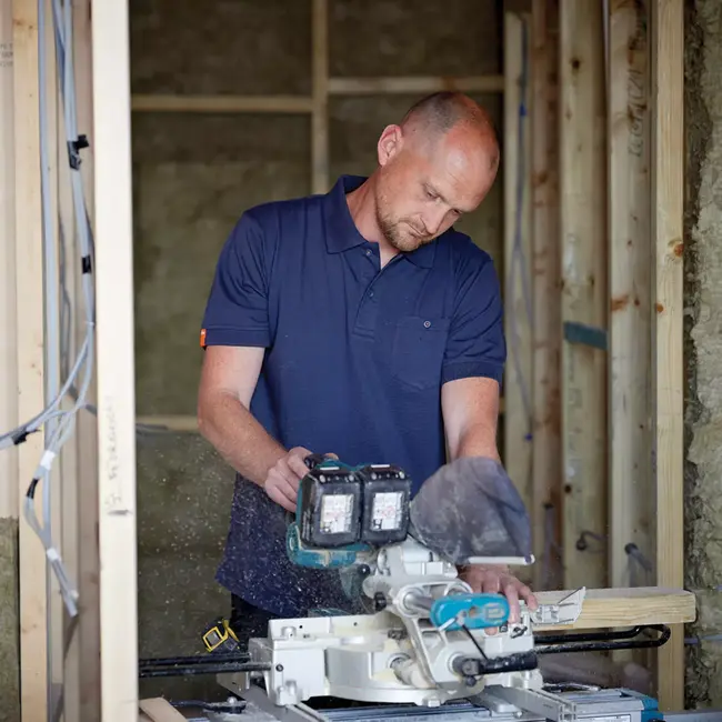 Scruffs werkpoloshirt - katoen en polyester - duurzaam en ademend, lange pasvorm - maat M - marineblauw - voor bedrukking