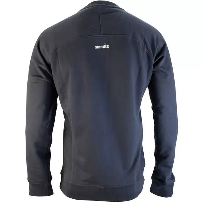 Scruffs werktrui katoen-polyester 80/20 320 g/m2 - ademend met ritszakken - maat XXXL - marineblauw - voor bouw en werkplaats