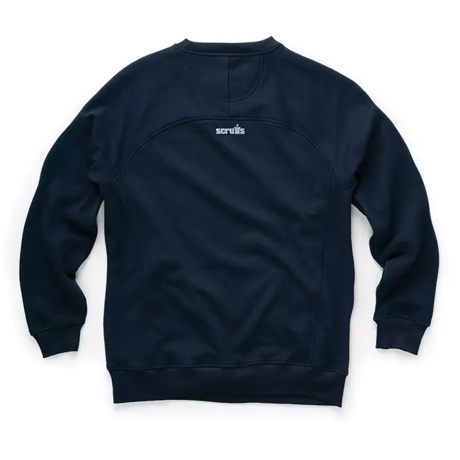 Scruffs werktrui katoen-polyester 80/20 320 g/m2 - ademend met ritszakken - maat XXXL - marineblauw - voor bouw en werkplaats