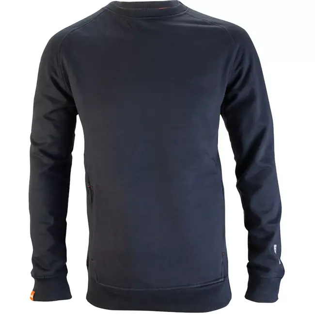 Scruffs Werktrui - katoen 80% en polyester 20% 320 g/m² - ademend met ritszakken - maat L - marineblauw - voor bouw en klus