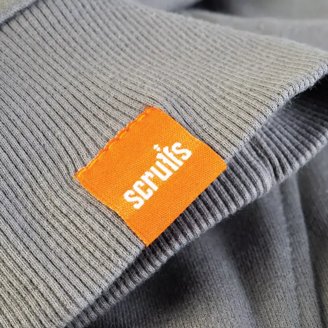 Scruffs Werktrui - 80% katoen, 20% polyester, 320 g/m2 - maat XXL - grijs - ademend met ritszakken - voor bouw en klus