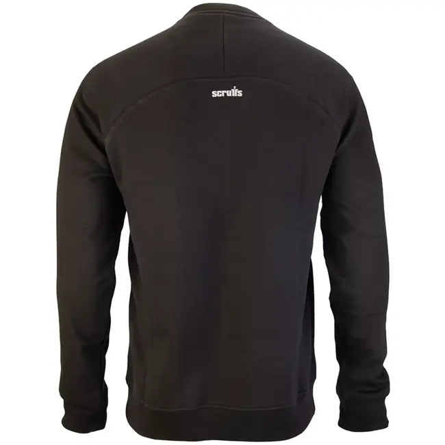 Scruffs werktrui - katoen-polyester 320 g/m2 - ademend met ritszakken en raglanmouwen - maat L - zwart - voor werk