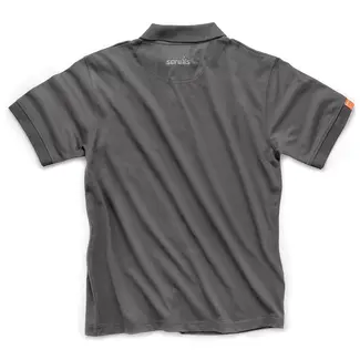 Scruffs Poloshirt voor werk - katoen-polyestermix 220 g/m2 - ademend en lang model - XXXL - grijs - geschikt voor bedrukking