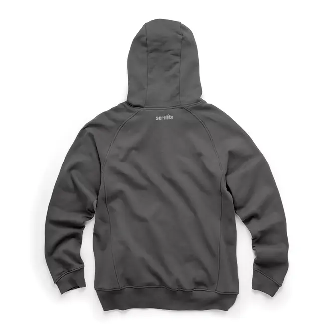 Scruffs Capuchontrui katoen/polyester 320 g/m2 - ademend met ritszak, raglanmouwen en duimlussen - maat M - grijs - voor werk