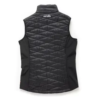 Scruffs bodywarmer voor dames - nylon en polyester met elastaan - gewatteerd, met ritszakken - maat 36 - zwart - werk en buiten
