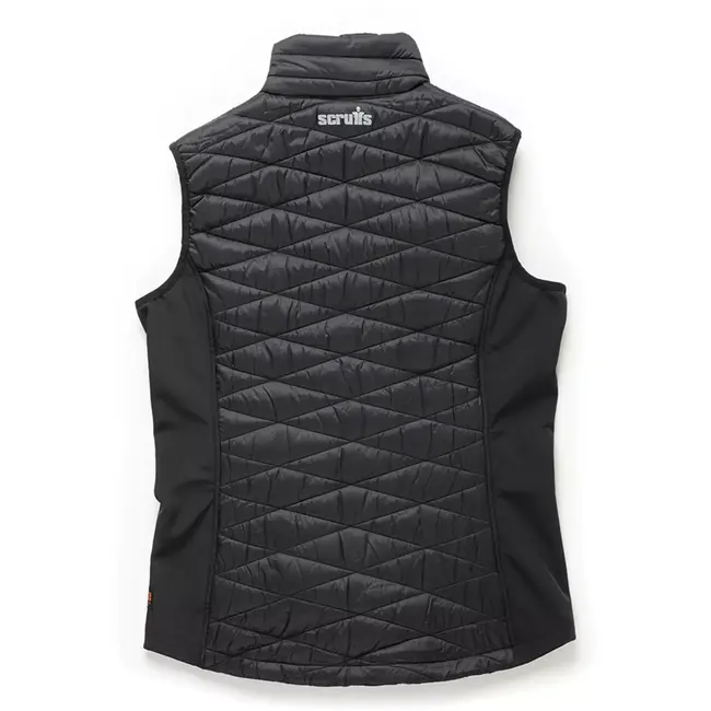 Scruffs Bodywarmer voor dames - nylon en polyester - gewatteerd, warm en lichtgewicht - maat 32 - zwart - voor werk en buiten