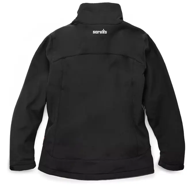 Scruffs werkjas voor dames - softshellstof van polyester met microfleecevoering - waterafstotend en ademend - maat 40 - zwart