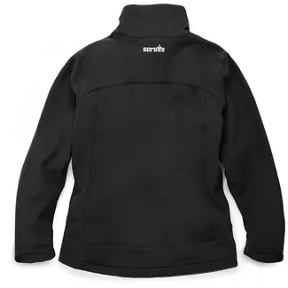Scruffs softshell werkjas voor dames - polyester met elastaan - waterafstotend, ademend - maat 38 - zwart - buitenwerk
