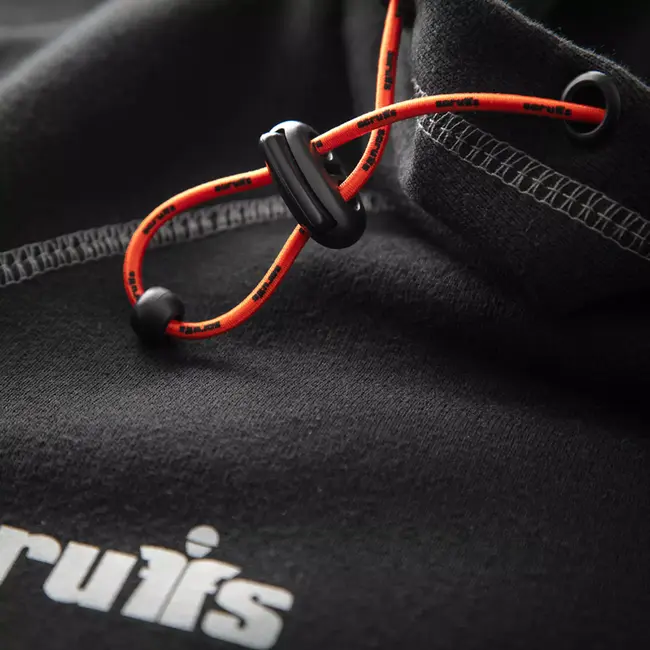 Scruffs Capuchontrui voor dames - maat 38 - katoen/polyester - zwart - warm en slijtvast met versterkte manchetten - voor werk