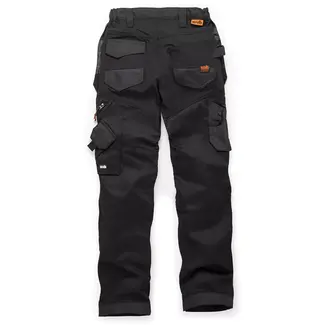 Scruffs Dames werkbroek met holsterzakken - maat 34 K - polyester/katoen rekbaar - slijtvaste kniezakken - zwart - bouw