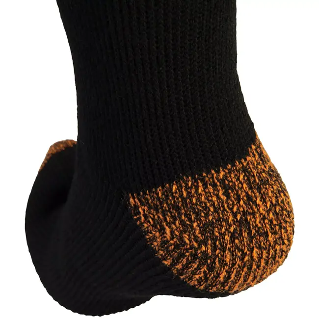 Scruffs Thermische werksokken - dik garen - verstevigde hiel en teen, demping - maat 41-47 - zwart - voor koude werkdagen