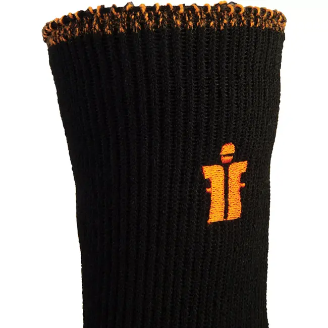 Scruffs Thermische werksokken - dik garen - verstevigde hiel en teen, demping - maat 41-47 - zwart - voor koude werkdagen