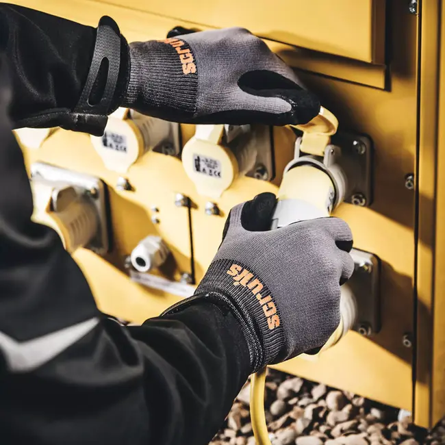 Scruffs Werkhandschoenen - nitril microschuimlaag - snij- en slijtvast - maat L/9 - grijs - 5 paar - bouw en montage