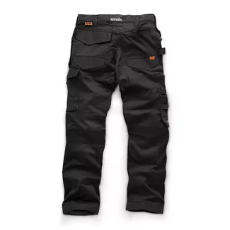 Scruffs werkbroek met holsterzakken - polyester/katoen 250 g/m2 - kniezakken, versterkt zitvlak - maat 50 L - zwart - voor bouw