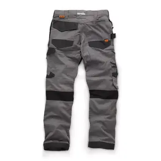 Scruffs Werkbroek - polyester-katoen - holsterzakken en kniezakken - maat 54 K - donkergrijs - bouw en montage