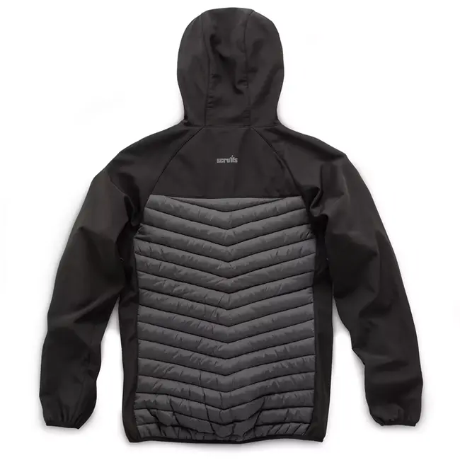 Scruffs thermo werkjas - polyester/elastaan met nylon buitenlaag, flexibele mouwen - ademend en winddicht - maat XL - zwart - voor buitenwerk