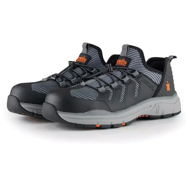 Scruffs Veiligheidsschoenen dames - maat 37 - polyamide bovenwerk, composiet neus, geheugenschuim - zwart - bouw en magazijn