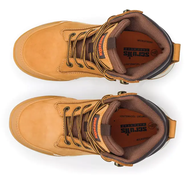 Scruffs Dames veiligheidslaars nubuckleer - waterafstotend S3 met aluminium neus - maat 42 - lichtbruin - bouw en industrie