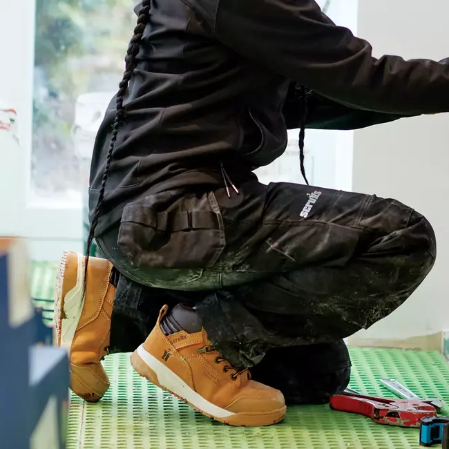 Scruffs Dames veiligheidslaars nubuckleer - waterafstotend S3 met aluminium neus - maat 42 - lichtbruin - bouw en industrie