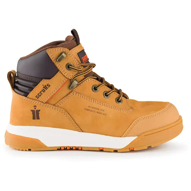 Scruffs Veiligheidslaars dames S3 maat 38 - nubuckleer waterafstotend - lichtbruin - SRC HRO antislipzool - bouw en logistiek